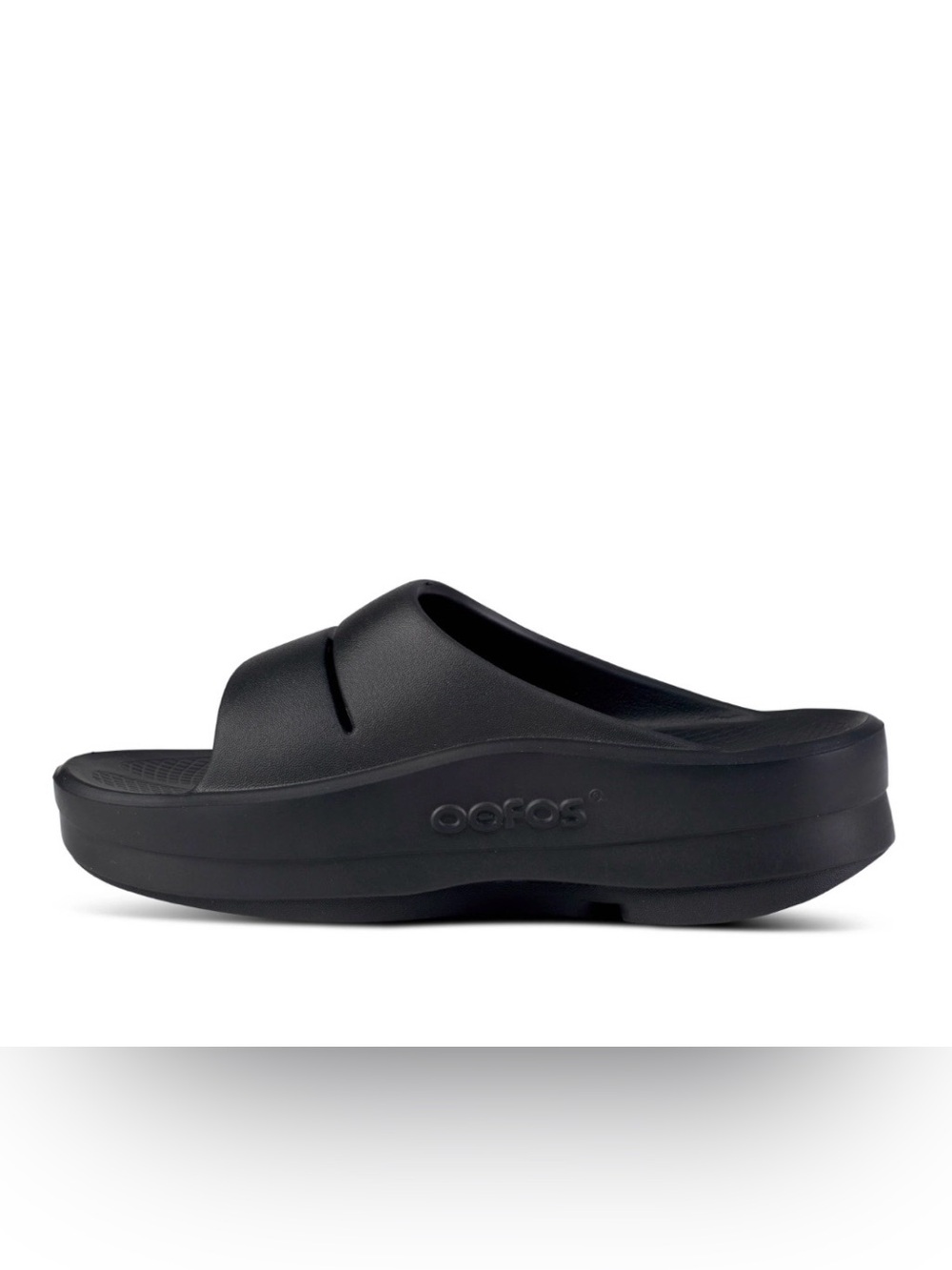 OOFOS - Oomega Ooaah Black Platform Women’s Slide